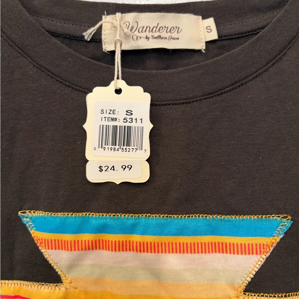 Southern Grace - Gray Top with Colorful TX Design - Picture 3 of 4